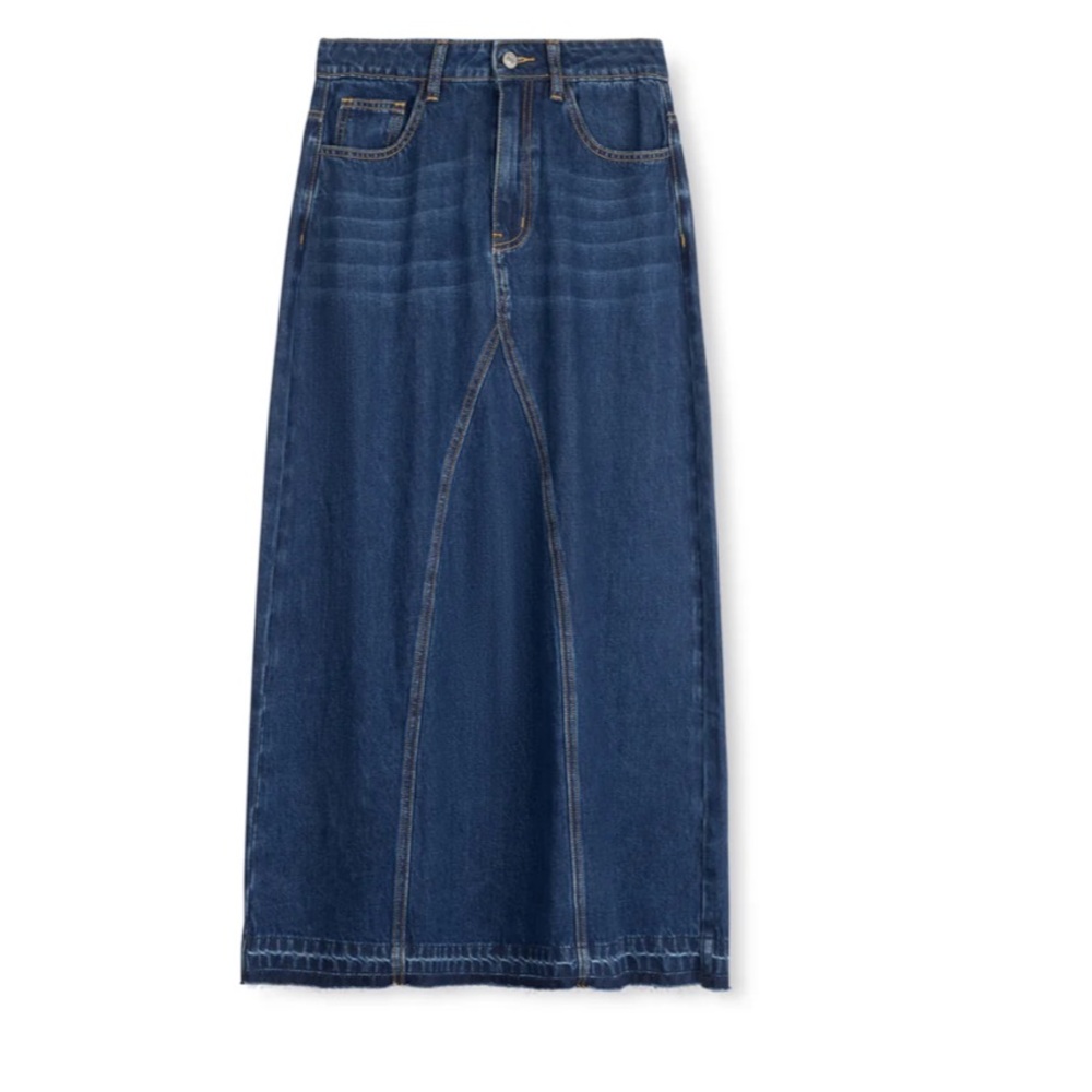 Denim skirt, maxi, small